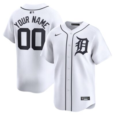 Detroit Tigers Home Limited Custom Jersey - White