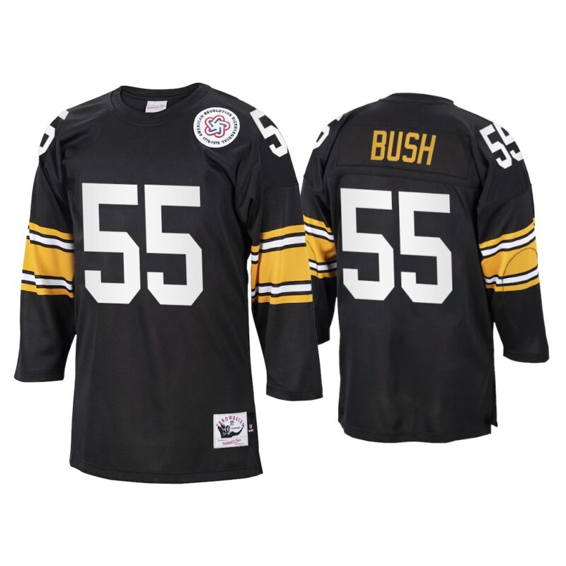 Devin Bush Pittsburgh Steelers Black 1975 Throwback Jersey