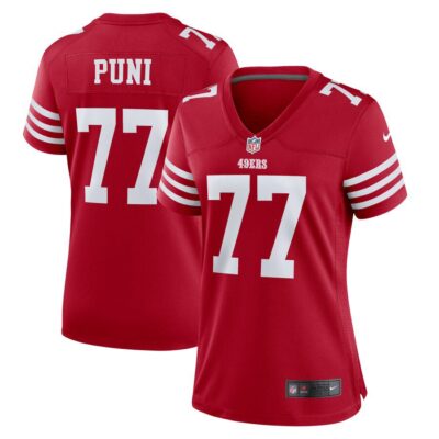 Dominick Puni San Francisco 49ers Women's Team Game Jersey - Scarlet