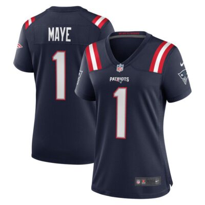 Drake Maye New England Patriots Women's 2024 NFL Draft First Round Pick Player Game Jersey - Navy