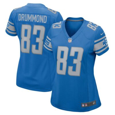 Dylan Drummond Detroit Lions Women's Team Game Jersey - Blue