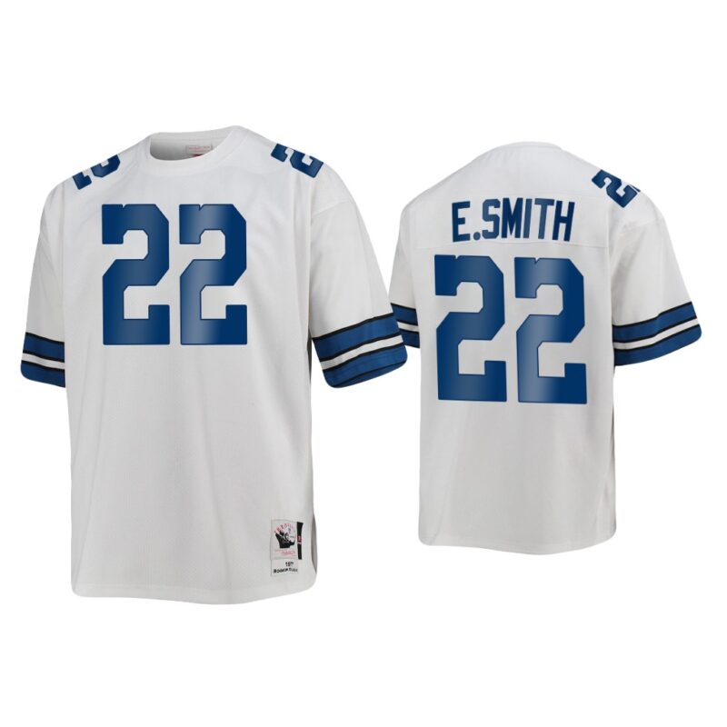 Emmitt Smith Dallas Cowboys White 1977 Throwback Jersey