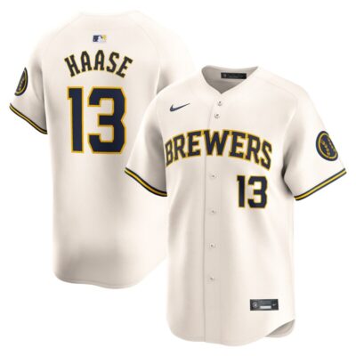 Eric Haase Milwaukee Brewers Home Limited Player Jersey - Cream