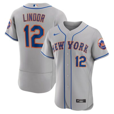 Francisco Lindor New York Mets Road Player Jersey - Gray