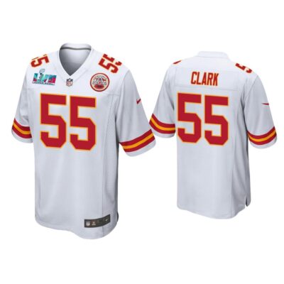 Frank Clark Kansas City Chiefs Super Bowl LVII White Game Jersey