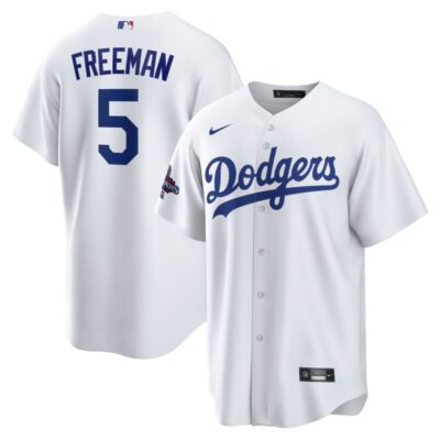 Freddie Freeman Los Angeles Dodgers 2024 World Series Champions Big & Tall Replica Player Jersey - White