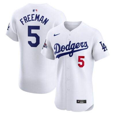 Freddie Freeman Los Angeles Dodgers 2024 World Series Champions Home Elite Player Jersey - White