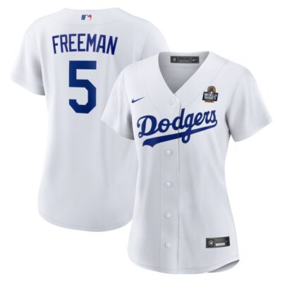 Freddie Freeman Los Angeles Dodgers Women's 2024 World Series Home Home Replica Jersey - White