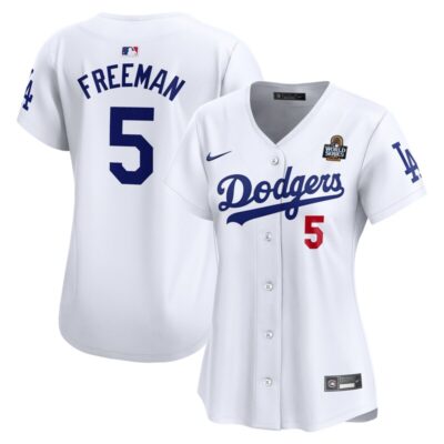 Freddie Freeman Los Angeles Dodgers Women's 2024 World Series Limited Player Jersey - White