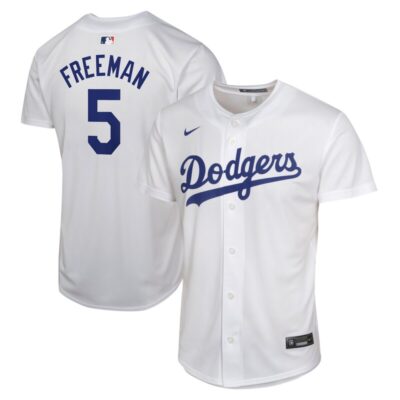 Freddie Freeman Los Angeles Dodgers Youth Home Game Player Jersey - White