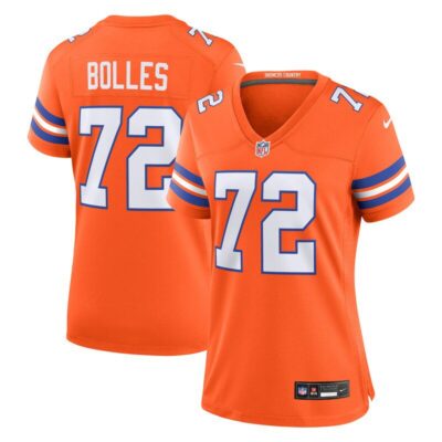 Garrett Bolles Denver Broncos Women's Mile High Collection 1977 Throwback Player Game Jersey - Orange