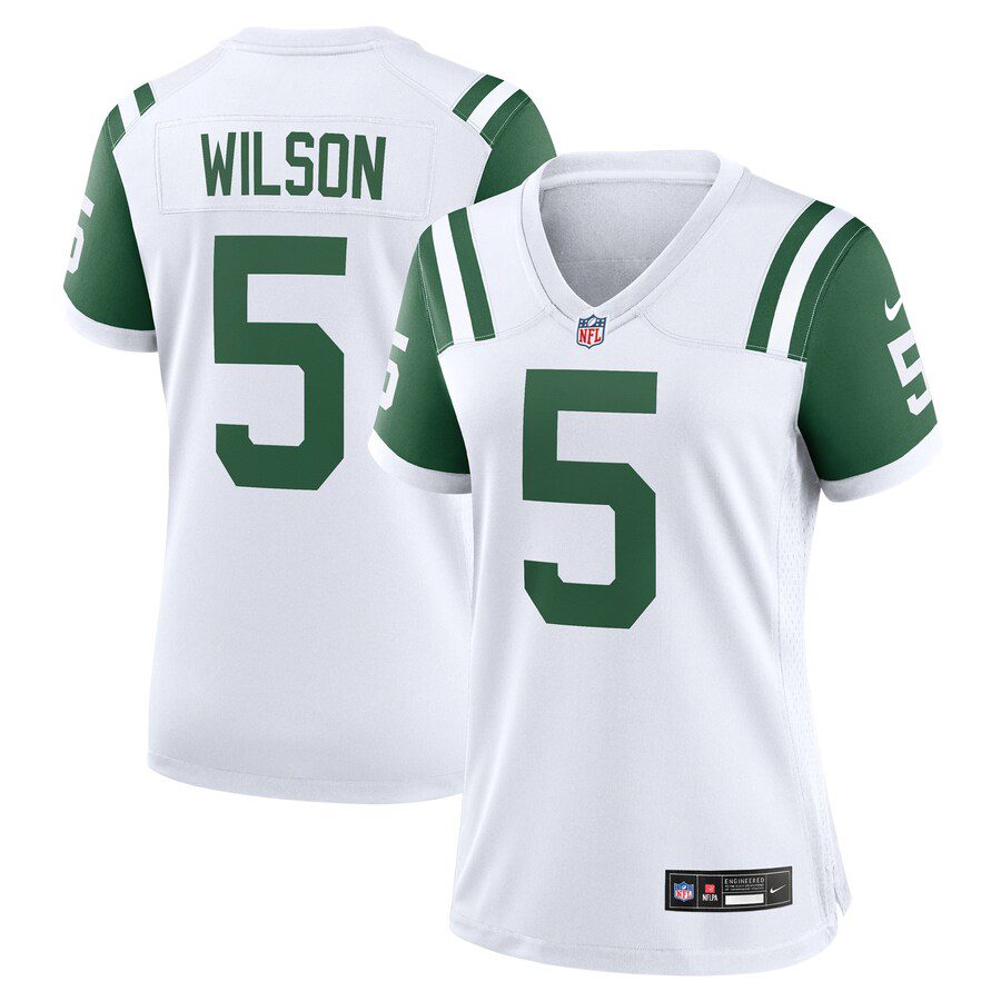 Garrett Wilson New York Jets Women's Classic Alternate Game Jersey - White