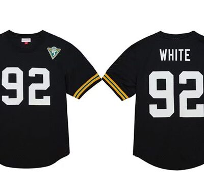 Green Bay Packers #92 Reggie White Black 1994 Football Stitched Jersey