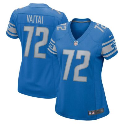 Halapoulivaati Vaitai Detroit Lions Women's Game Jersey - Blue