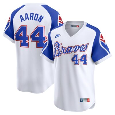 Hank Aaron Atlanta Braves Throwback Cooperstown Limited Jersey - White