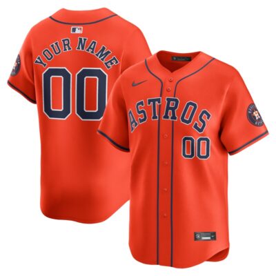 Houston Astros Alternate Limited Custom Jersey - Orange