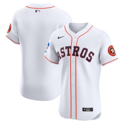 Houston Astros Home Elite Patch Jersey - White