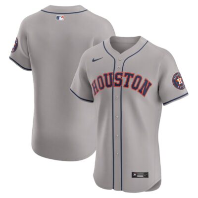 Houston Astros Road Vapor Premier Elite Patch Jersey - Gray