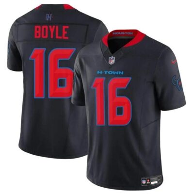 Houston Texans #16 Tim Boyle Navy 2024 2nd Alternate F.U.S.E Vapor Football Stitched Jersey