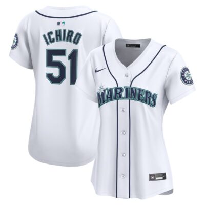 Ichiro Suzuki Seattle Mariners Women Home Limited Player Jersey - White