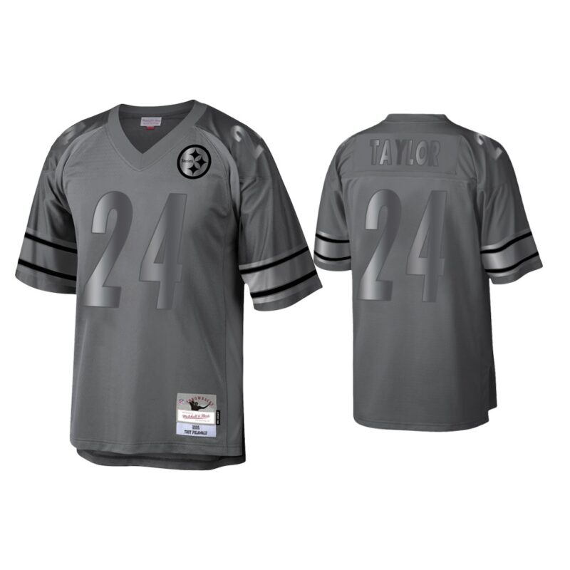 Ike Taylor Pittsburgh Steelers Charcoal 2005 Throwback Metal Legacy Jersey