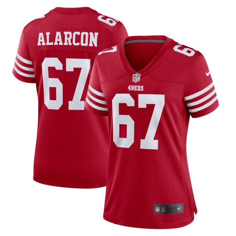 Isaac Alarcon San Francisco 49ers Women's Team Game Jersey - Scarlet