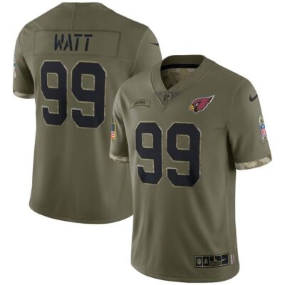 J.J. Watt Arizona Cardinals 2022 Salute To Service Limited Jersey - Olive