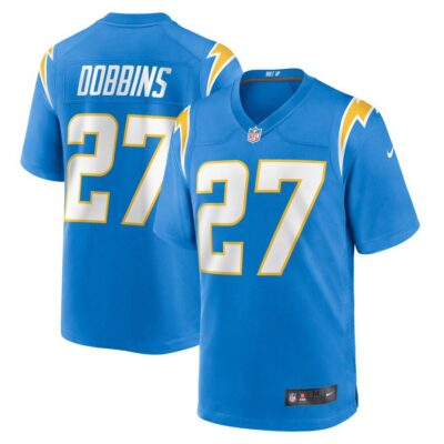 J.K. Dobbins Los Angeles Chargers Team Game Jersey - Powder Blue