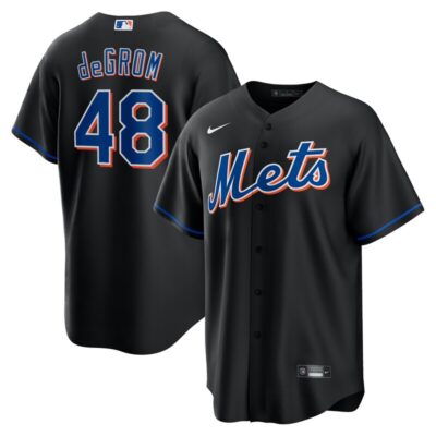 Jacob deGrom New York Mets 2022 Alternate Replica Player Jersey - Black