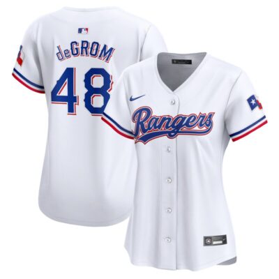 Jacob deGrom Texas Rangers Women Home Limited Player Jersey - White