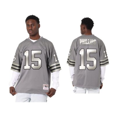 Jaelan Phillips Miami Dolphins Charcoal Throwback Metal Works Jersey