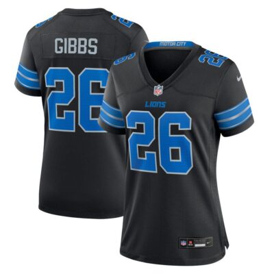 Jahmyr Gibbs Detroit Lions Women's Alternate Game Jersey - Black