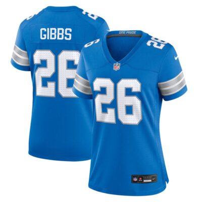 Jahmyr Gibbs Detroit Lions Women's Team Game Jersey - Blue