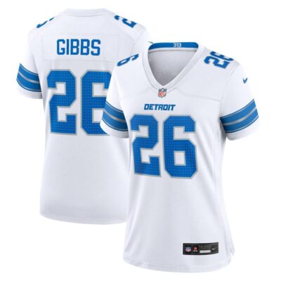 Jahmyr Gibbs Detroit Lions Women's White Game Jersey - White