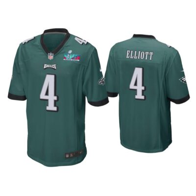 Jake Elliott Philadelphia Eagles Super Bowl LVII Midnight Green Game Jersey