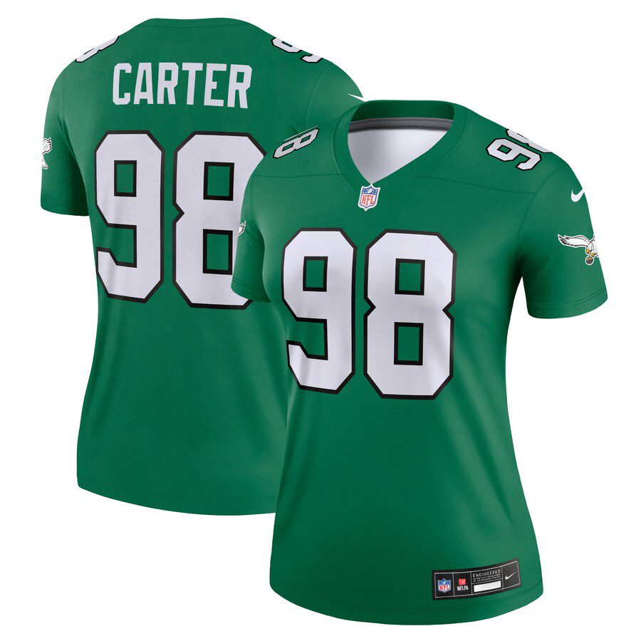 Jalen Carter Philadelphia Eagles Women's Legend Jersey - Kelly Green