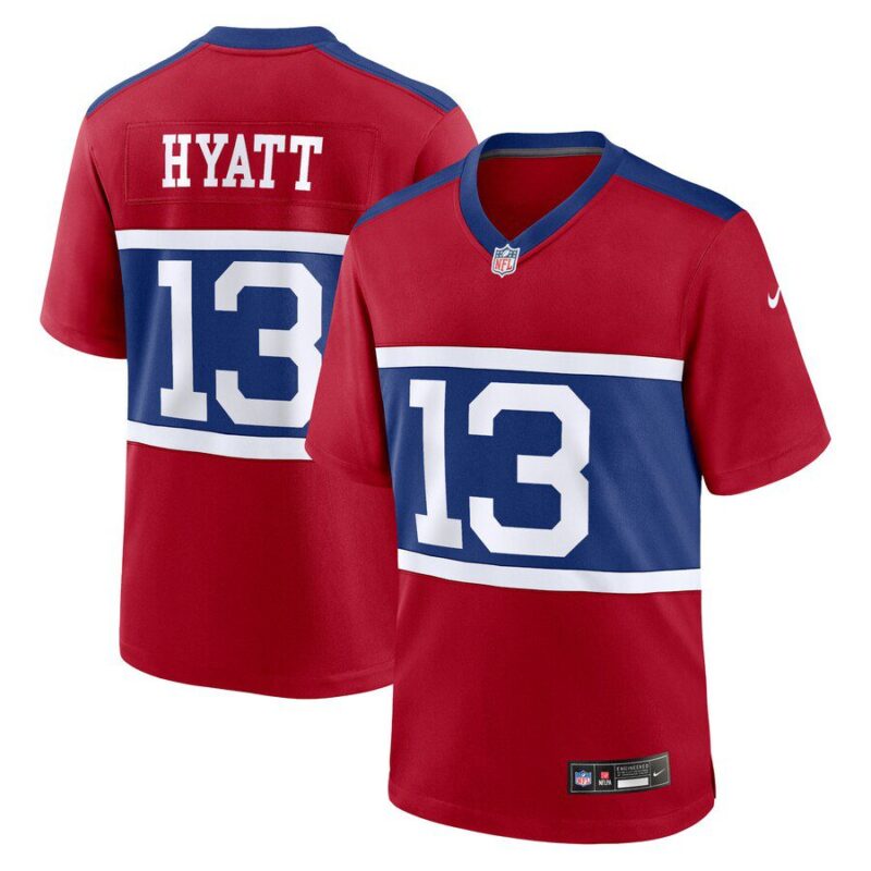 Jalin Hyatt New York Giants Youth Alternate Player Game Jersey - Century Red