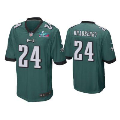 James Bradberry Philadelphia Eagles Super Bowl LVII Midnight Green Game Jersey