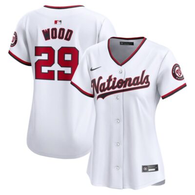 James Wood Washington Nationals Women Home Limited Player Jersey - White