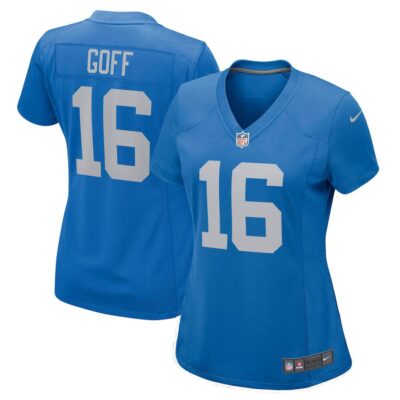 Jared Goff Detroit Lions Women's Game Player Jersey - Blue