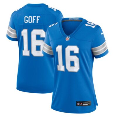 Jared Goff Detroit Lions Women's Team Game Jersey - Blue