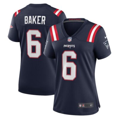 Javon Baker New England Patriots Women's Team Game Jersey - Navy