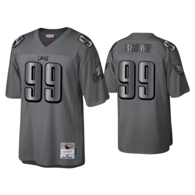 Jerome Brown Philadelphia Eagles Charcoal 2004 Throwback Metal Legacy Jersey