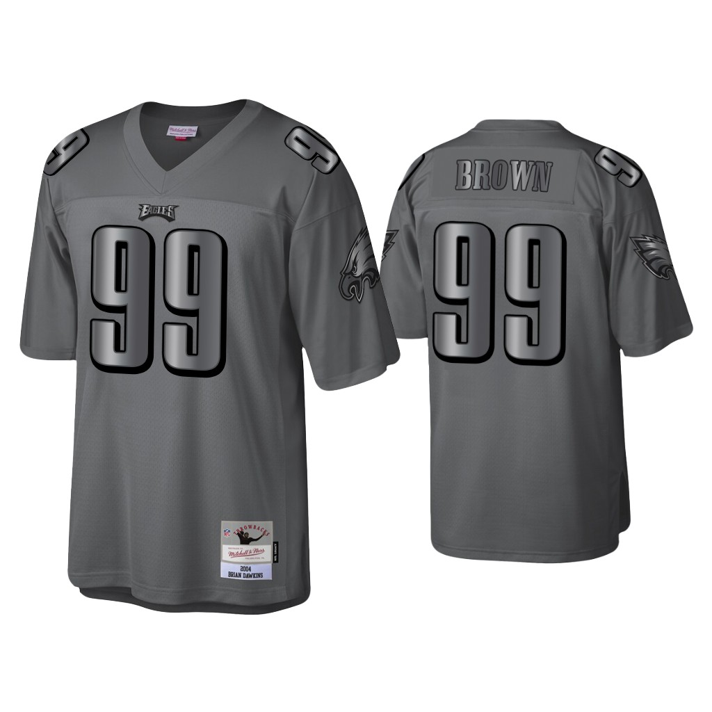 Jerome Brown Philadelphia Eagles Charcoal 2004 Throwback Metal Legacy Jersey