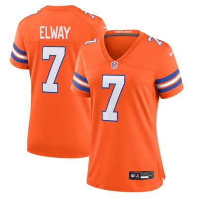 John Elway Denver Broncos Women's Mile High Collection 1977 Throwback Player Game Jersey - Orange