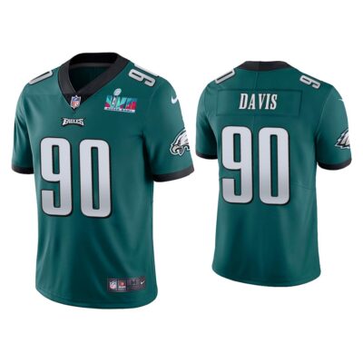 Jordan Davis Philadelphia Eagles Super Bowl LVII Green Vapor Limited Jersey