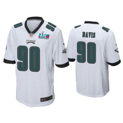 Jordan Davis Philadelphia Eagles Super Bowl LVII White Game Jersey