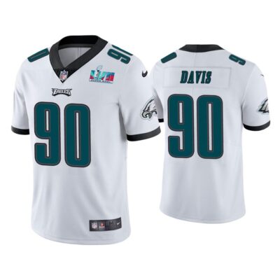 Jordan Davis Philadelphia Eagles Super Bowl LVII White Vapor Limited Jersey