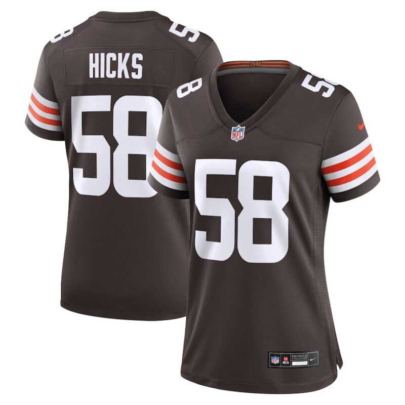 Jordan Hicks Cleveland Browns Women's Game Jersey - Brown