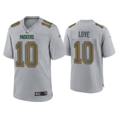 Jordan Love Green Bay Packers Gray Atmosphere Fashion Game Jersey